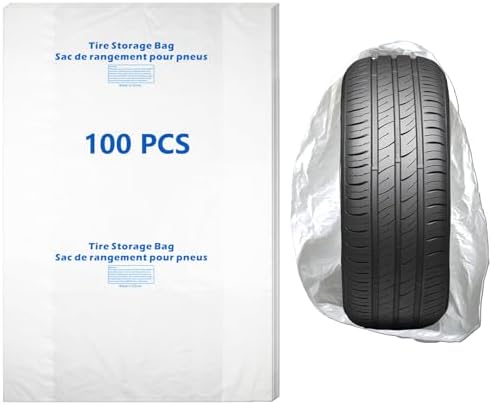 WHEEL CONNECT Tire Storage Bags. Made of Polyethylene LDPE Plastic, Extra-Large by WHEELCONNECT