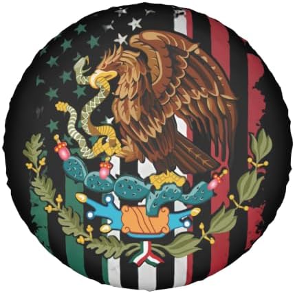 Mexican Flag Spare Tire Cover, Universal Waterproof & Dustproof Wheel - Image 2