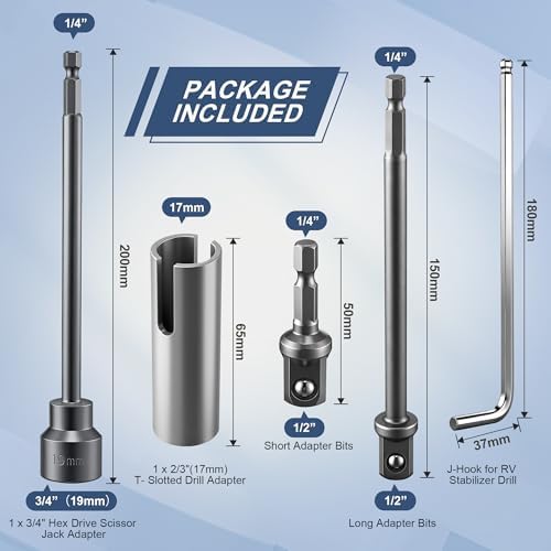 Dreyoo Trailer Jack Drill Adapter Set - Image 2