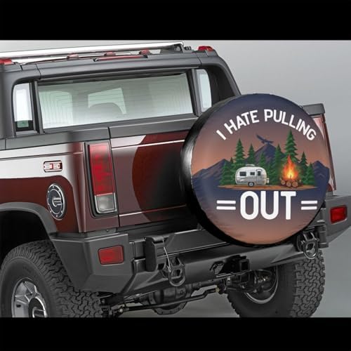 I Hate Pulling Out Camping Spare Tire Cover Wheel Protector Universal Fit - Image 3