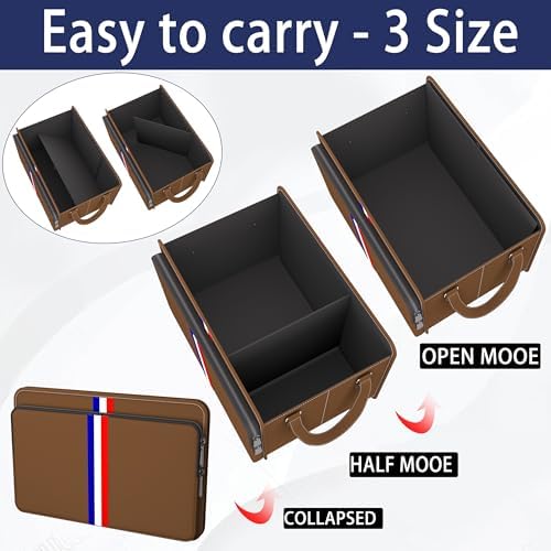 Homeve Trunk Organizer for Car, Waterproof Collapsible 3 Compartments Car - Image 3