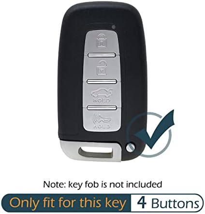 2Pcs Silicone 4Btn Key Fob Cover Remote Case Keyless Protector Compatible - Image 2