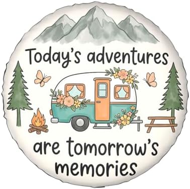 Retro Camper Spare Tire Cover SUV Trailer Truck RV 16 Inch - Image 2