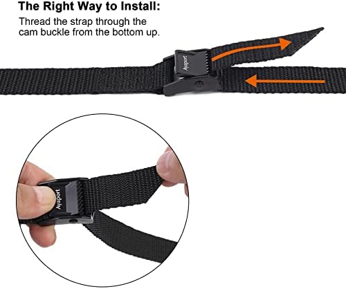 Ayaport Lashing Straps with Buckles Adjustable Cam Buckle Tie Down Cinch Strap - Image 5
