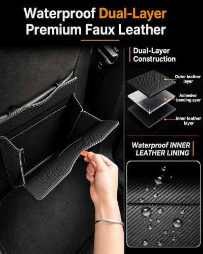 COZILO Leather Car Trash Can, Leak-Proof Odor-Lock Car Garbage Can - Image 4
