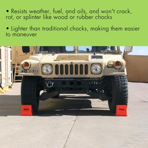 Checkers Roped Pair of Large Wheel Chocks - Image 3