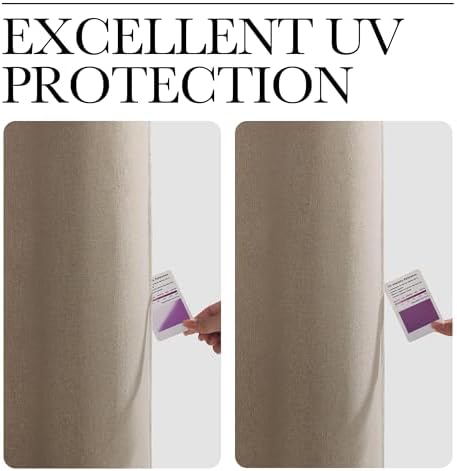 NICETOWN Outdoor Curtains for Patio Waterproof, Thermal Insulated Linen - Image 6