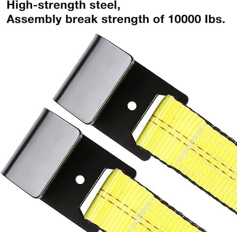 Tow Dolly Basket Straps with Flat Hook 2 Pack Fit 14"-19" Car Tire - Image 4