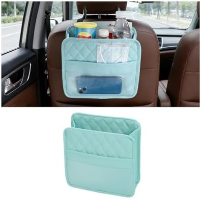 Car Seat Back Organizer, Leather Automotive Backseat Hanging Storage Pocket by Guilcam