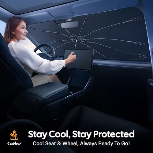 EcoNour Foldable Windshield Sun Shade & Window Tint Fit - Image 5