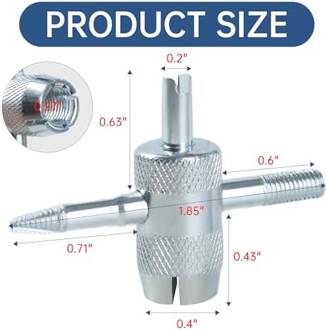 2 Pcs 4-Way Valve Core Removal Tool Stainless Steel Tire Valve Stem Tools - Image 2