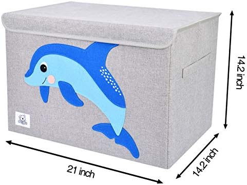 Large Toy Box Storage with Lid, Foldable Fabric Toy Chest Storage - Image 3