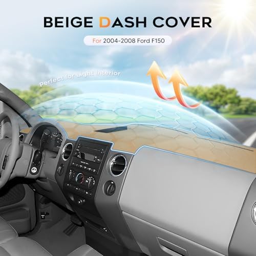 CARTIST Beige Dash Cover for 2004-2008 Ford F150 F-150 Dashboard Cover - Image 3