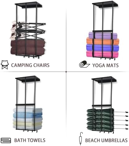 Garage Organization Storage, Metal Camping Chair Rack Wall Mount - Image 5