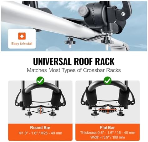 Kayak Roof Rack 2 Pairs J-Bar Soft Roof Rack Quick Folding Top Mount Tie Down - Image 5
