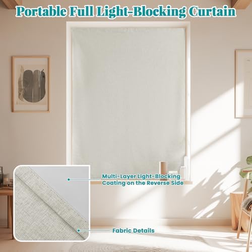 100% Blackout Self Adhesive Curtains- Stick on Curtains Shades Window Blinds - Image 6