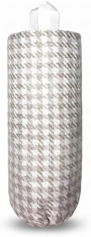 Plastic Bag Holder, Wall Mount Grocery Bag Dispenser, Yarn-dyed Houndstooth by HDDahua