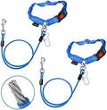Chew Proof Dog Car Seat Belt, 2 in 1 Steel Cable Dog Car Accessories Headrest by CHZUOBER