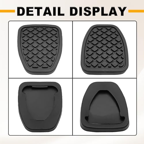 Brake Clutch Pedal Rubber Cover Pad Non Slip 2 Pack Set Auto Accessories Fits - Image 2