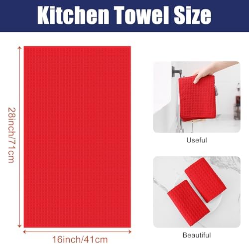 Homaxy Microfiber Waffle Weave Kitchen Towels, 4 Pack - Image 3