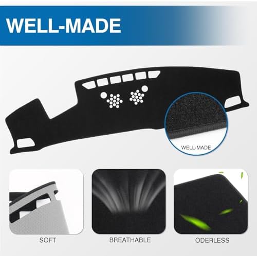 KUST Black Dash Cover for Hyundai Palisade 2020-2024 2025 Non-Slip Dashboard - Image 4
