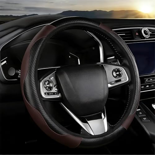 Light Brown Steering Wheel Cover by Follicomfy