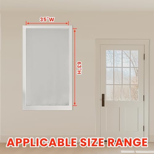 AJAZZ 100% Blackout Self Adhesive Curtains Small Window Short Temporary Black - Image 5