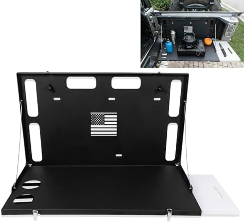 Tailgate Table for Jeep Wrangler JL JLU 2018-2025, Fold Down Rear Tailgate Table by Sunluway