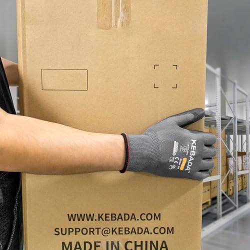 Kebada W1 Safety Work Gloves for Men & Women, Touchscreen, PU Coated - Image 5