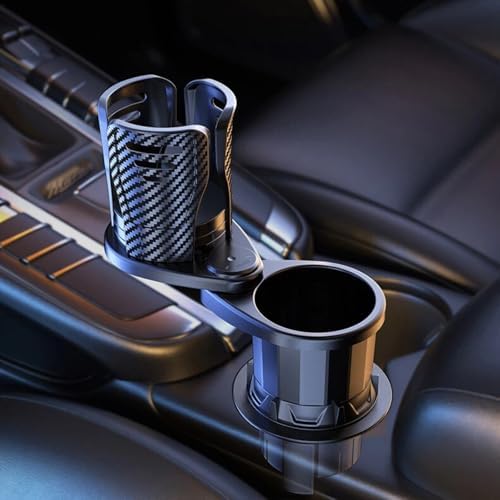 Car Cup Holder Expander, 2-in-1 Manual 360 Rotation - Image 3