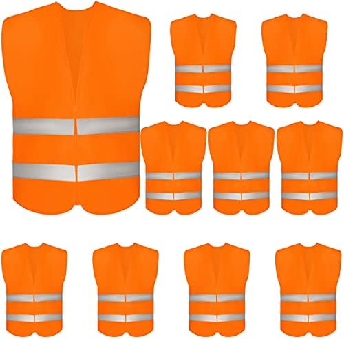 DUSKCOVE 10 Pack High Visibility Safety Vests by DUSKCOVE