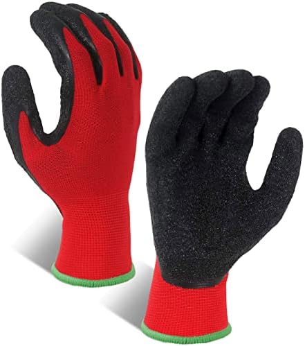 Evridwear Crinkle Latex Rubber Coated Safety Work Gloves - Image 2