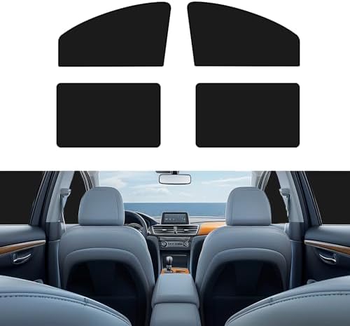 4 PCS Car Side Window Sun Shades, Magnetic Car Front Rear Window Sunshade by Unknown