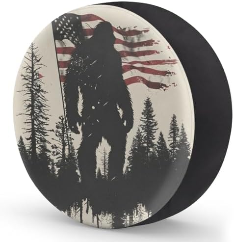 Spare Tire Cover for RV Trailer, American Flag Bigfoot Tire Covers Universal - Image 2