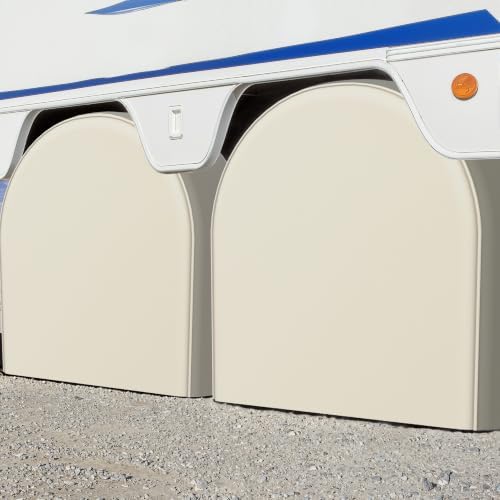 eletecpro RV Tire Covers, Fit 23-26 Inch Tire, Light Beige - Image 5