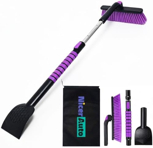45" Extendable Snow Brush & Ice Scraper by NicerAuto