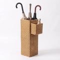 Rattan Umbrella Stand with Drip Tray, Umbrella Holder with Small Basket by GlimsdeerDesign