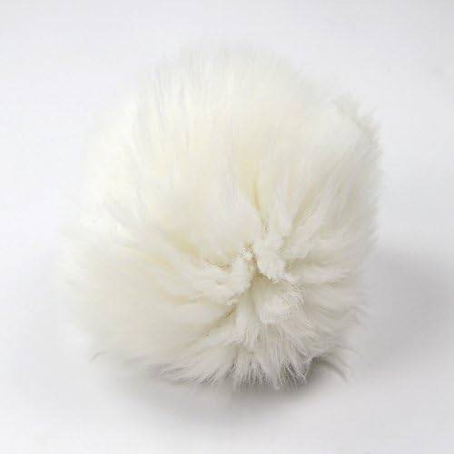 White Fluffy Sheepskin Car Steering Wheel Covers - Image 6