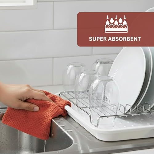 PurpleEssences Solid Kitchen Cloths, Dish Towel 15x25 Set of 6 - Image 2