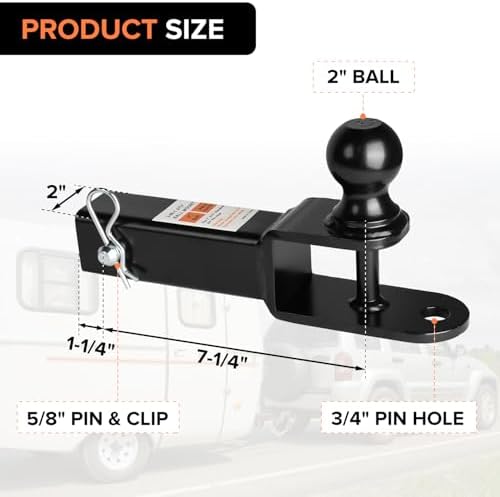 ATV/UTV Trailer Hitch, Towing Ball Mounts - Image 2