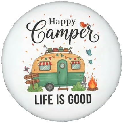 Camper Life is Good Spare Tire Cover Wheel Protector Universal Fit - Image 7