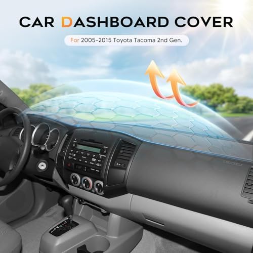 Cartist Gray Dash Cover for 2005-2015 Toyota Tacoma 2nd Gen.Dashboard Cover - Image 3