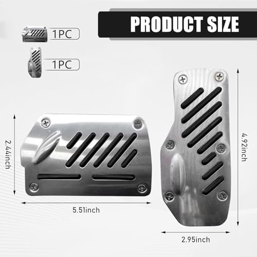 2 PCS Car Foot Pedal Pads, Brake and Accelerator Pedal Cover Sets, Non-Slip - Image 2