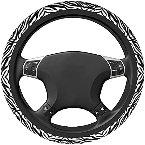 Zebra Steering Wheel Covers Non Slip Neoprene Stripe Pattern Steering Wheel - Image 3