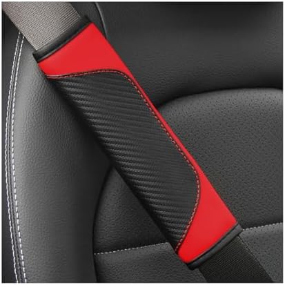 Osilly 2PCS Carbon Fiber Leather Seat Belt Shoulder Pads by Osilly