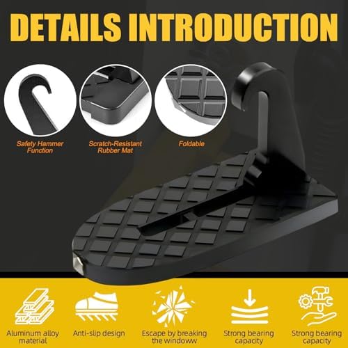 Sakerplus Adventure Ready SUV Roof Step, Heavy Duty 510lbs Capacity, Universal - Image 2