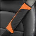 AUCELI 2PCS Carbon Fiber Car Seat Belt Cover, Breathable Leather by AUCELI