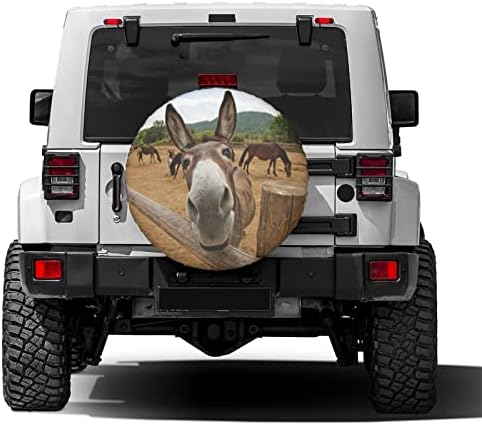 Funny Donkey Spare Tire Cover Dust-Proof Wheel Tire Cover Fit Trailer, SUV and - Image 2