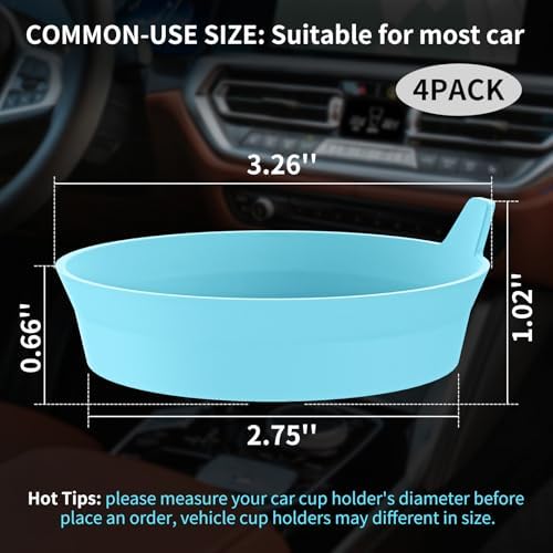 ME.FAN Car Cup Holder Coasters Silicone Cups Mats, Automotive Universal - Image 2