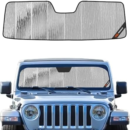 Pigenius Windshield Sun Shade for Jeep Wrangler 2011-2017, Wrangler JK 2018 by Pigenius